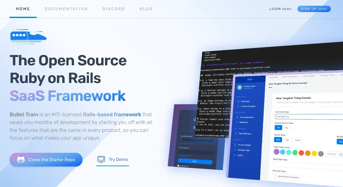 Bullet Train SaaS Boilerplate