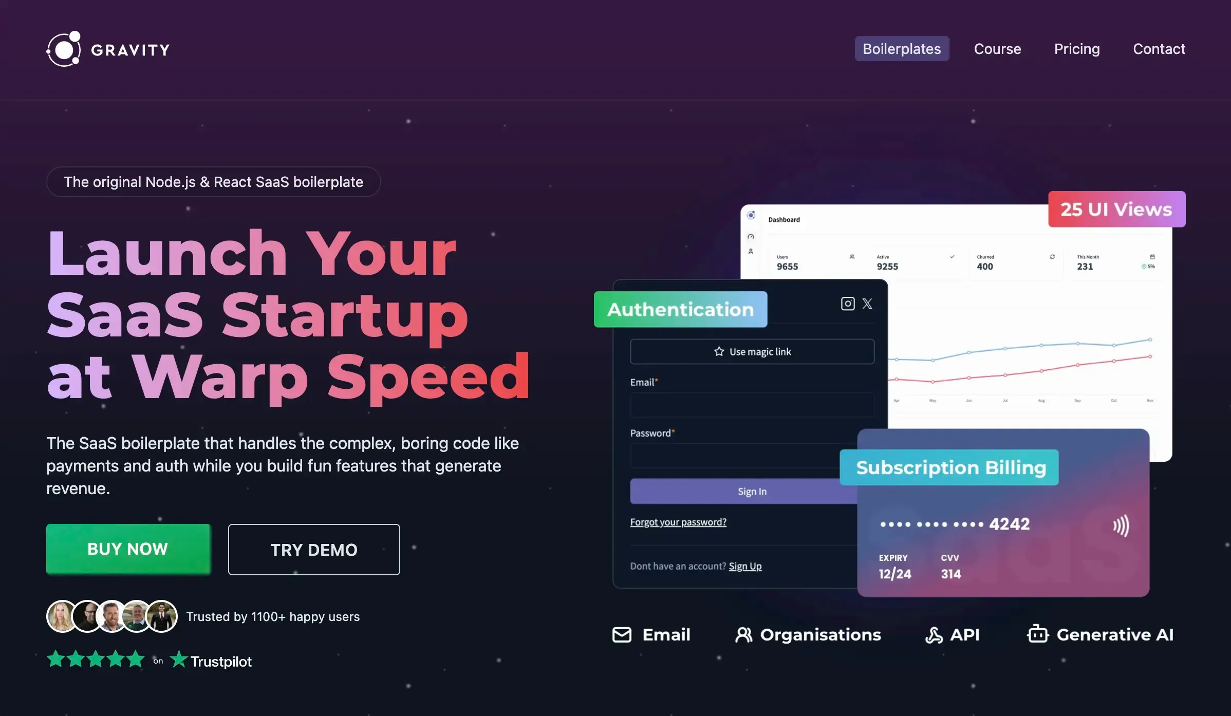 Gravity SaaS Boilerplate